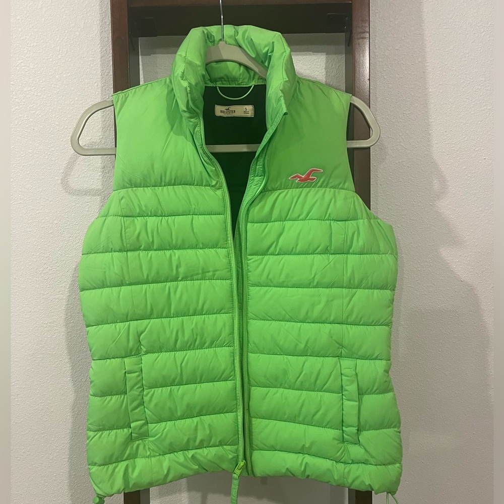 Women’s lightweight vest size S lime color Hollister